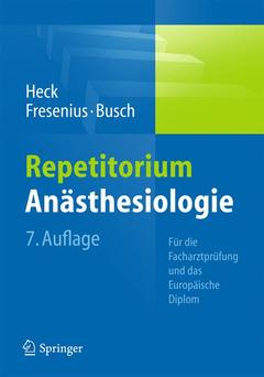 Couverture de l’ouvrage Repetitorium Anästhesiologie