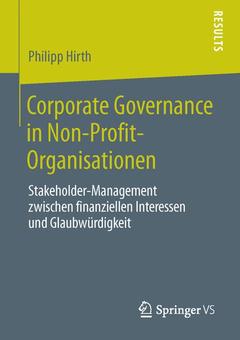 Cover of the book Corporate Governance in Non-Profit-Organisationen