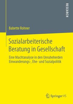 Cover of the book Sozialarbeiterische Beratung in Gesellschaft