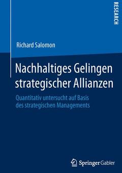 Couverture de l’ouvrage Nachhaltiges Gelingen strategischer Allianzen