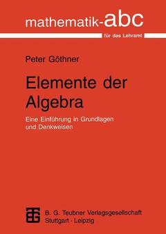 Couverture de l’ouvrage Elemente der Algebra