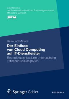 Couverture de l’ouvrage Der Einfluss von Cloud Computing auf IT-Dienstleister