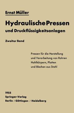 Couverture de l’ouvrage Hydraulische Pressen und Druckflüssigkeitsanlagen