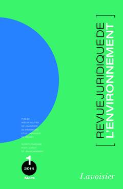 Cover of the book Revue Juridique de l'Environnement N° 1/Mars 2014