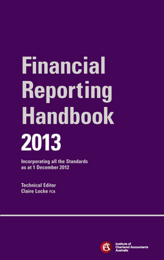 Couverture de l’ouvrage Chartered Accounting Financial Reporting Handbook 2013