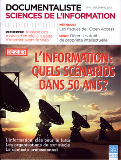 Cover of the book Revue documentaliste, Sciences de l'information, vol 50, n°4, décembre 2013