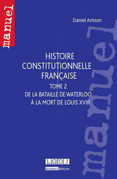 Couverture de l’ouvrage histoire constitutionnelle française