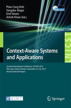 Couverture de l’ouvrage Context-Aware Systems and Applications