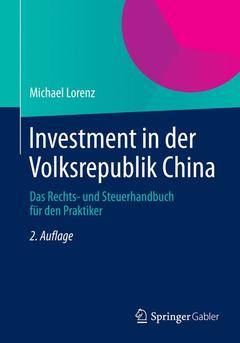 Couverture de l’ouvrage Investment in der Volksrepublik China