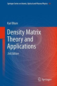 Couverture de l’ouvrage Density Matrix Theory and Applications