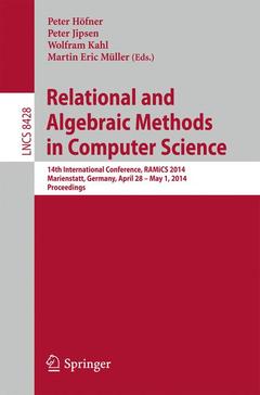 Couverture de l’ouvrage Relational and Algebraic Methods in Computer Science