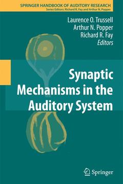 Couverture de l’ouvrage Synaptic Mechanisms in the Auditory System