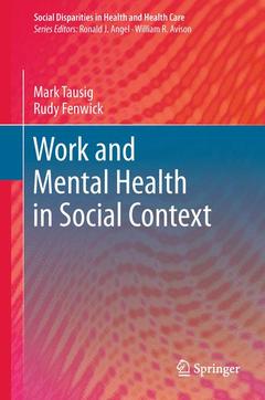 Couverture de l’ouvrage Work and Mental Health in Social Context