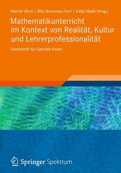 Couverture de l’ouvrage Mathematikunterricht im Kontext von Realität, Kultur und Lehrerprofessionalität