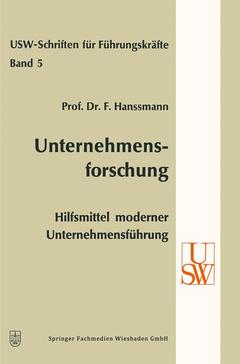 Cover of the book Unternehmensforschung