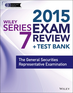 Cover of the book Wiley Series 7 Exam Review 2015 + Test Bank