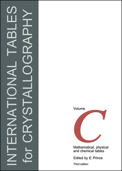 Couverture de l’ouvrage International Tables for Crystallography, Volume C