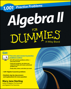 Couverture de l’ouvrage Algebra II: 1,001 Practice Problems For Dummies (+ Free Online Practice)