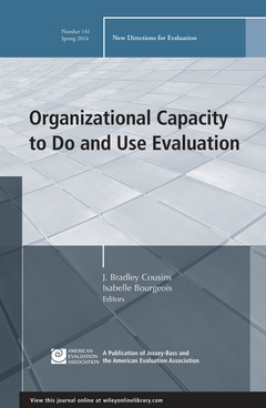 Couverture de l’ouvrage Organizational Capacity to Do and Use Evaluation