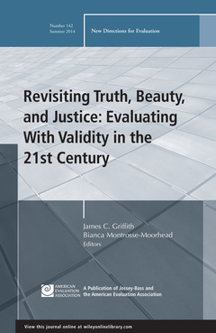 Couverture de l’ouvrage Revisiting Truth, Beauty,and Justice: Evaluating With Validity in the 21st Century