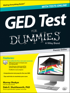 Cover of the book GED Test For Dummies with Online Practice