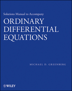 Couverture de l’ouvrage Solutions Manual to accompany Ordinary Differential Equations