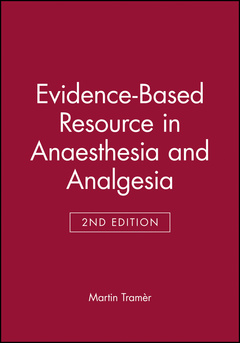 Couverture de l’ouvrage Evidence-Based Resource in Anaesthesia and Analgesia