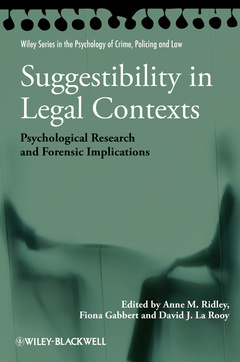 Couverture de l’ouvrage Suggestibility in Legal Contexts