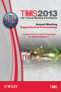 Couverture de l’ouvrage TMS 2013 142nd Annual Meeting and Exhibition