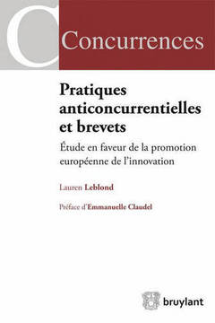Cover of the book Pratiques anticoncurrentielles et brevets