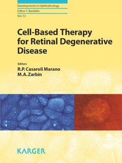 Couverture de l’ouvrage Cell-Based Therapy for Retinal Degenerative Disease