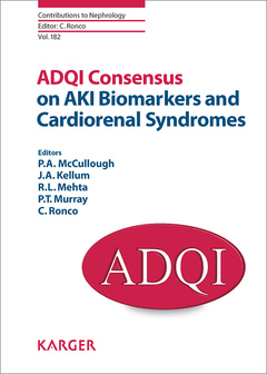 Couverture de l’ouvrage ADQI Consensus on AKI Biomarkers and Cardiorenal Syndromes