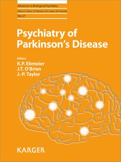 Couverture de l’ouvrage Psychiatry of Parkinson's Disease