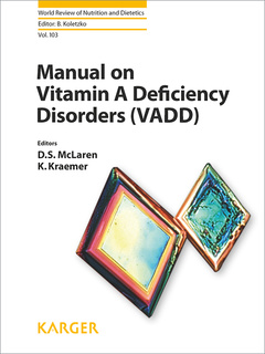 Couverture de l’ouvrage Manual on Vitamin A Deficiency Disorders (VADD)
