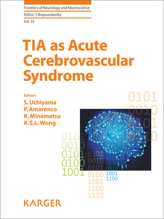 Couverture de l’ouvrage TIA as Acute Cerebrovascular Syndrome
