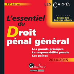 Cover of the book L'essentiel du droit pénal général - 2014/2015