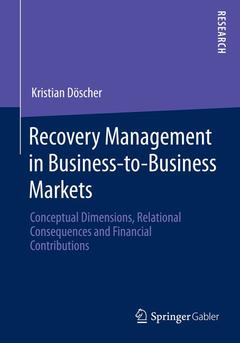 Cover of the book Recovery Management in Business-to-Business Markets