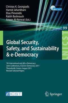 Couverture de l’ouvrage Global Security, Safety, and Sustainability