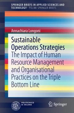 Couverture de l’ouvrage Sustainable Operations Strategies