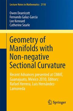 Couverture de l’ouvrage Geometry of Manifolds with Non-negative Sectional Curvature