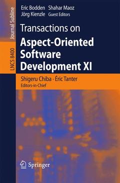 Couverture de l’ouvrage Transactions on Aspect-Oriented Software Development XI
