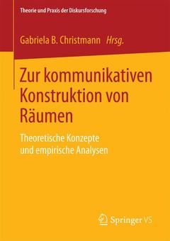 Couverture de l’ouvrage Zur kommunikativen Konstruktion von Räumen