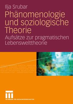 Couverture de l’ouvrage Phänomenologie und soziologische Theorie