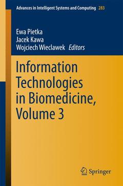 Couverture de l’ouvrage Information Technologies in Biomedicine, Volume 3