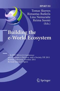 Couverture de l’ouvrage Building the e-World Ecosystem