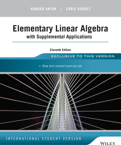 Couverture de l’ouvrage Elementary Linear Algebra with Supplemental Applications