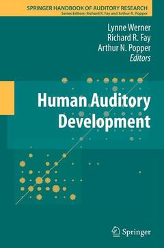 Couverture de l’ouvrage Human Auditory Development