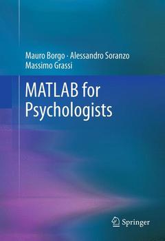 Couverture de l’ouvrage MATLAB for Psychologists
