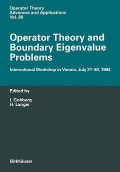 Couverture de l’ouvrage Operator Theory and Boundary Eigenvalue Problems