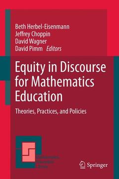 Couverture de l’ouvrage Equity in Discourse for Mathematics Education